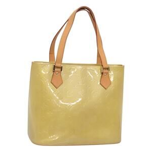 LOUIS VUITTON Monogram Vernis Houston Hand Bag Beige M91004